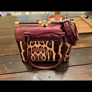 PU leather leopard print purse